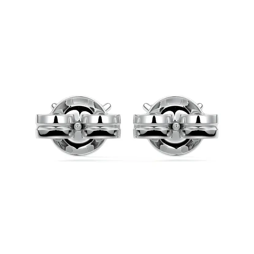 Trillion Diamond Stud Earrings 14K WHITE GOLD - Image 2