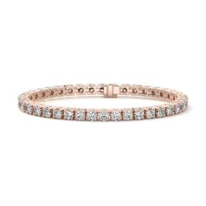 Basket Round Tennis Bracelet 14K ROSE GOLD