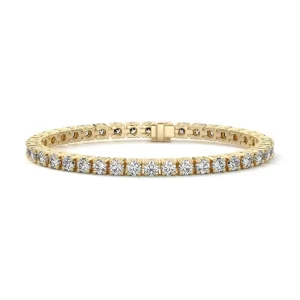 Basket Round Tennis Bracelet 14K WHITE GOLD