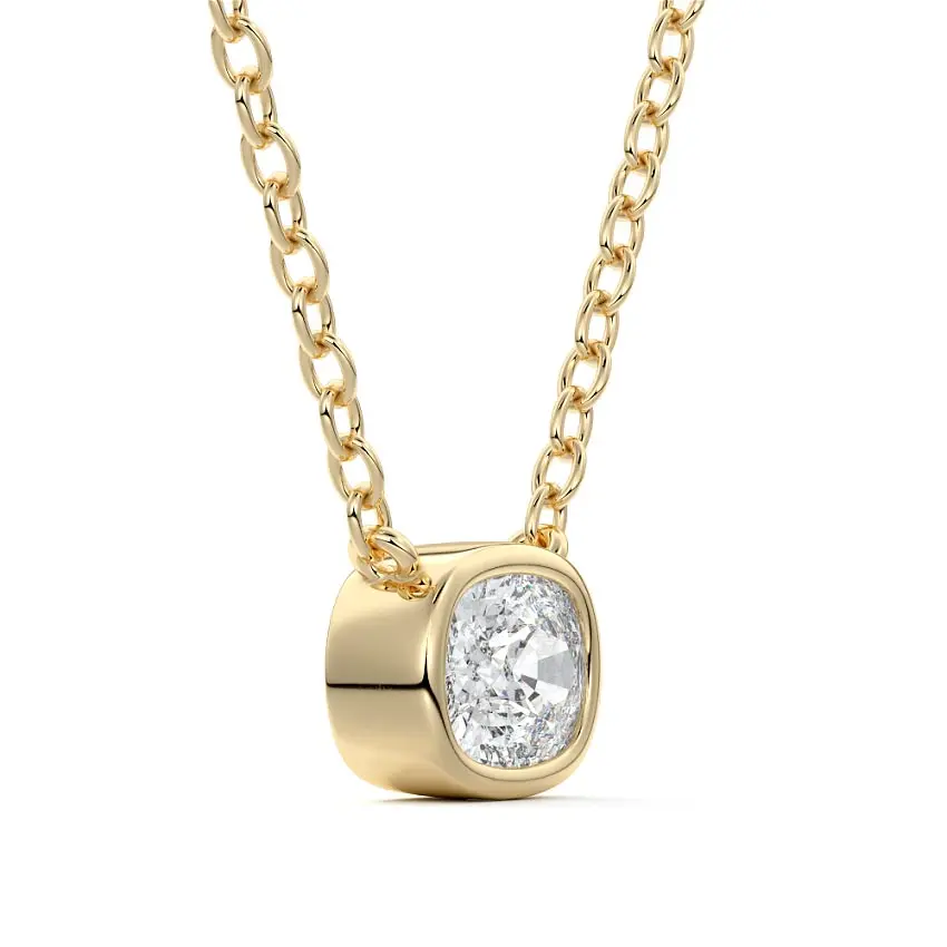 East West Bezel Diamond Pendant 14K GOLD - Image 4