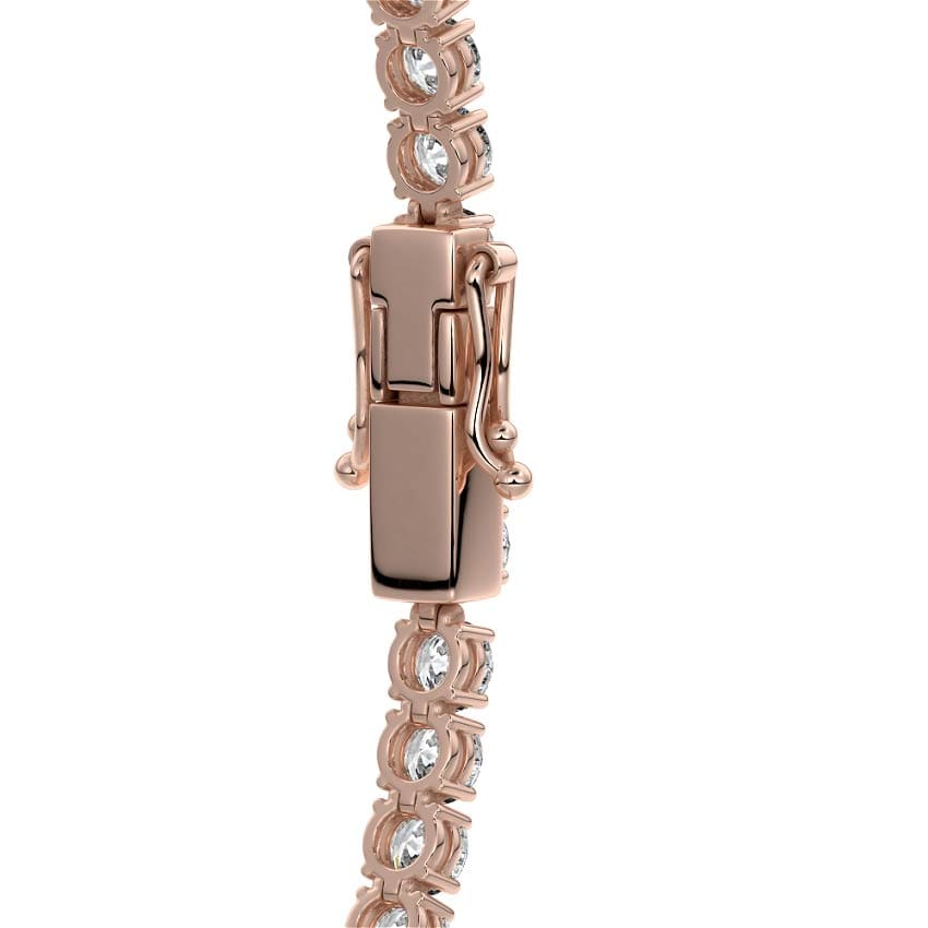 Four-Prong Diamond Tennis Bracelet 14K ROSE GOLD - Image 2
