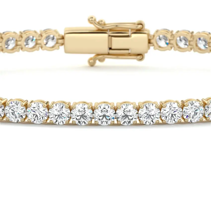 Four-Prong Diamond Tennis Bracelet 14K GOLD - Image 3