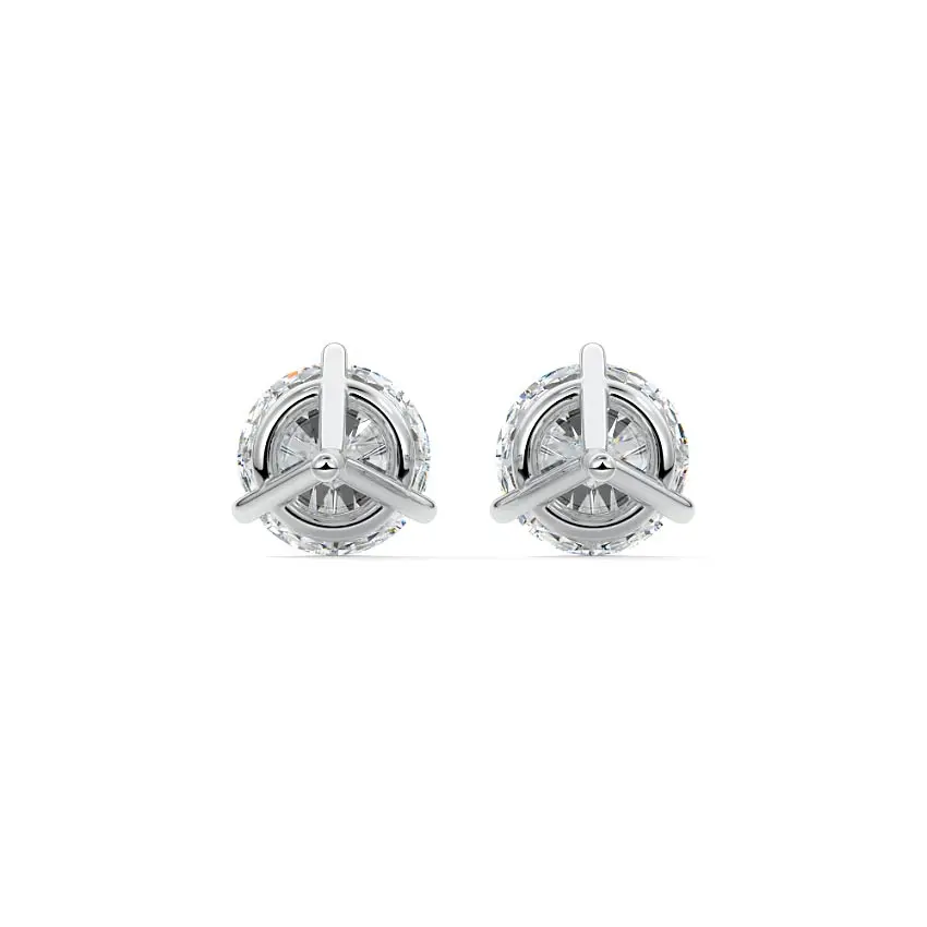Martini Diamond Stud Earring 14K WHITE GOLD - Image 2