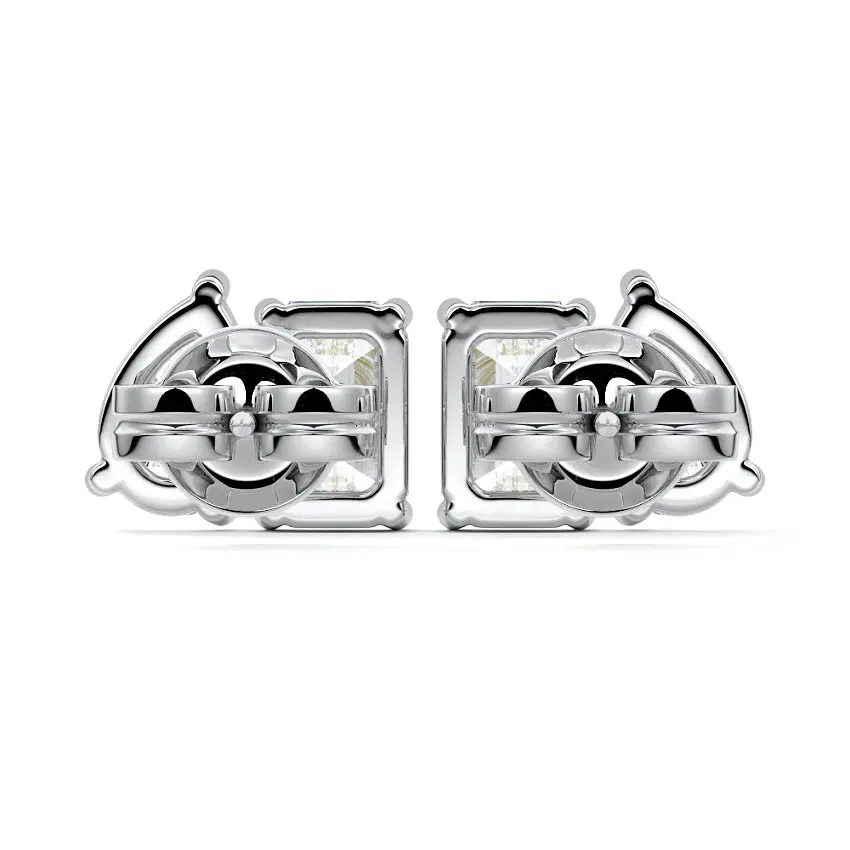 Toi Et Moi Stud Earrings 14K WHITE GOLD - Image 3